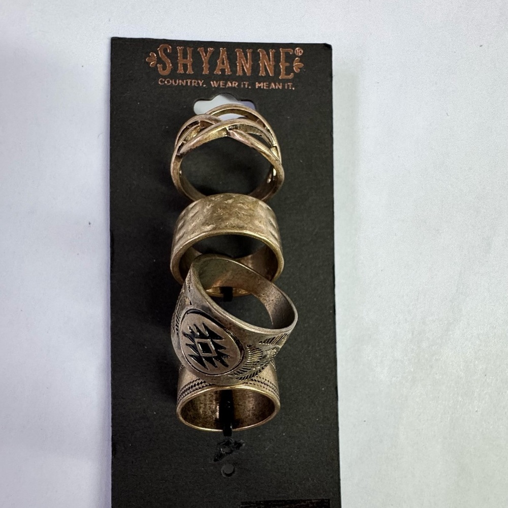Shyanne Gold and Silver Rustic Rings